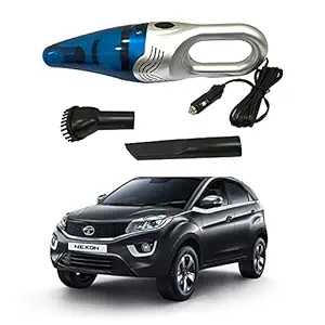 Oshotto 3500PA 12V (OSHO-VC-03) 100W Portable Car Vacuum Cleaner Compatible with Tata Nexon (Silver)