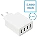 Produktbild solidBASIC 4-Port 5A USB Adapter Auto ID Ladegerät I Micro-USB I USB-C I Lade-Adapter I Multi-Charger I Wall-Charger - WEIß I WHITE