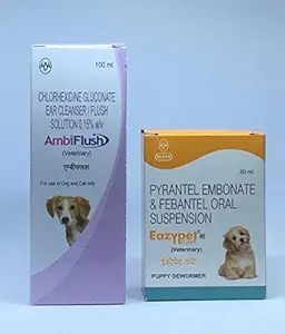 Ambiflush 100ml and Eazypet Puppy Deworming 20ml Pack of 2