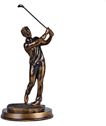 Rollsnownow Simple And Fashionable Golf Figure Sports Sculpture Handicraft Decoration Retro Living Room Office Home Decoration,14*14*30cm ( Color : B )