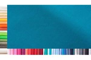 1buy3 Bündchenstoff XXL als Meterware|doppelt: 75cm breit|einfach: 150cm breit|Farbe: 33 Petrol|0,75m lang|96% Baumwolle, 4% Elasthan|Jersey Grundpreis pro qm: € 11,10