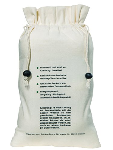 Trocknerbälle XXL für Wäschetrockner. 6 extragroße Filzbälle, der natürliche Weichspüler. Ideal für Daunenjacken. Trocknerkugeln - 6