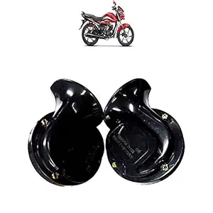 Vagary Scooter Moped Dirt ATV Motorbike Moto Bikes Horn Loud Air Horns Motorbike Classic Horns (Set of 2) for Hero Passion pro