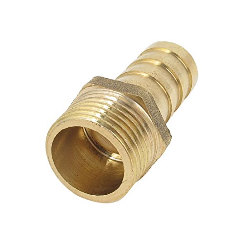 Preisvergleich Produktbild RETYLY Golden Messing 1 / 2" Rohr Kupplung 16mm Bolzengewinde Wasserrohr Schlauchtuelle