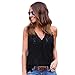Produktbild Hffan Damen Sommer Tops Sexy Einfarbig Schulterfrei Laterne Langarm Bluse Elegant Spitze Hollow out Lose Blumen T-Shirt Locker Off Shoulder Oberteil Shirts Strand Hemd (Schwarz C, M)