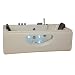 Produktbild Luxus Whirlpool Badewanne Samurai Profi CHAMPAGNER mit 26 Massage Düsen + 3x LED Beleuchtung + Heizung + Ozon Eckwanne rechts + links mit Glas Hot Tub Spa indoor/innen für 2 Personen