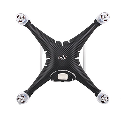 kingwon Karbonfaser Aufkleber wasserabweisend PVC Aufkleber Wrap Shell Skin für Quadcopter DJI Phantom 4 Pro/4 Pro + und Fernbedienung Controller - 2