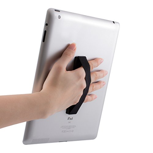 kwmobile Finger-Halterung Tablet Halter für die Hand, für verbesserte Einhandbedienung in Schwarz – Für iPad, Samsung Galaxy Tab 4 und mehr - 3