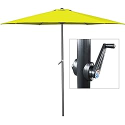 Parasol jaune - Ø 300cm - Avec manivelle - Jardin - Terrasse
