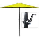 Parasol jaune - Ø 300cm - Avec manivelle - Jardin - Terrasse