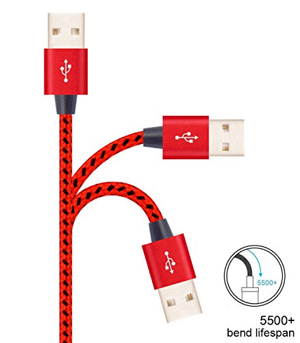 Elebar Lightning Cable 3Pack 1m 2m 3m Extra Long Nylon Braided Apple iPhone Charger Cable Charging Lead Cord USB Wire for iPhone 7/7 Plus/6S Plus/6 Plus/5/5S/5C/SE,iPad Pro/Air/mini, iPod-Red & Black - 4