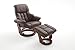 Produktbild Relaxsessel, Fernsehsessel, TV Sessel, Funktionsessel, Hocker, Loungesessel, Lesesessel, Relaxliege, Echtleder, Leder, braun, walnuss