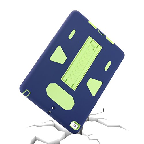 New iPad 2017 9.7 inch Hülle, Snewill Hybride Stoßfest Verteidiger Rüstung Hohe Auswirkung Ganzkörper-Schutz Eingebauter Kickstand Sache Hülle Gehäuse für Apple New iPad 2017 9.7 inch- Navy Blue - 2