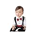 ZOEREA Newborn Infant Toddler Boy Babys Long-sleeved Cotton Gentleman Tuxedo Onesie Romper Jumpsuit Grey Vest Clothes Red Bowknot