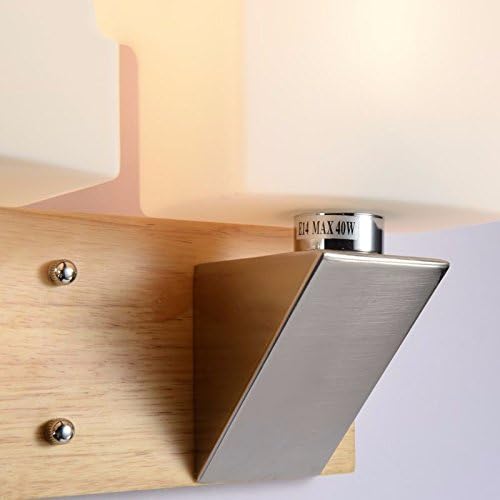 A warm pastoral bedroom aisle lamp Yang Cafe wooden creative study the living room wallDouble Wall Wash Lights
