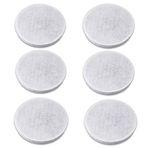HoneyGuaridan W25/W18 Recambio de Filtros de Carbón para Fuente de Agua para Mascotas(Pack de 6)
