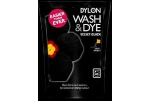 Pack of 2 Dylon Large 350 grams Velvet Black Hand or Machine Wash Clothes Fabric Dye Colour Restorer
