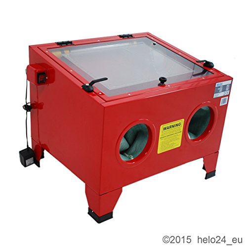 HELO 90 Liter Sandstrahlkabine Sandstrahler mit Luftstrahlpistole - 2