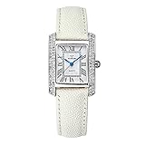 Damen Luxus Marke Uhr Damen Fashion Casual echtes Leder Uhren weiblich Casual Armbanduhr Gold Weiß