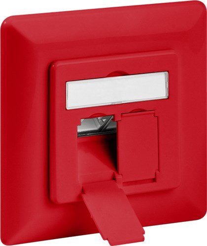 Preisvergleich Produktbild Goobay 71576 Cat 6 Unterputzdose (up) Rot