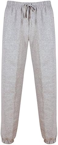 Mens Fleece Jog Pants Jogging Bottoms Trousers Joggers Cuffed Hem Zip Pockets