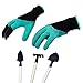 Produktbild Gartengeräte 4 Sets Gartenhandschuhe + Schaufel (breit) + Shove + Rake zum Graben und Pflanzen