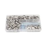 MESSING MIT SILBERBESCHICHTUNG: Mit der Doppelkappe aus Messing haben wir 10 mm starke Nieten für die Lederverarbeitung hergestellt. Es ist rostfrei und wird als Schnellniet für Kleidung verwendet