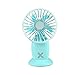 Produktbild Tischventilatoren Usb handheld fan mini fan wiederaufladbare fan hause drei leise große luftvolumen tischventilator (Color : Blue, Size : 7.8*12cm)