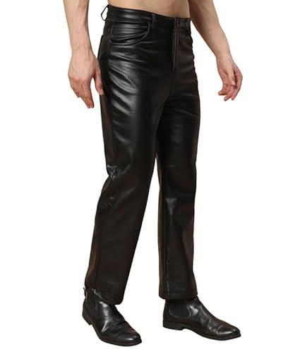 Xelement 860 Men's 'Classic' Black Loose Fit Leather Pants