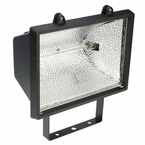 Preisvergleich Produktbild Heitronic Außenwandstrahler Saduni 3 Schwarz Bewegungsmelder IP54 / Inklusive Leuchtmittel: R7s 1000W 20120lm / 44017