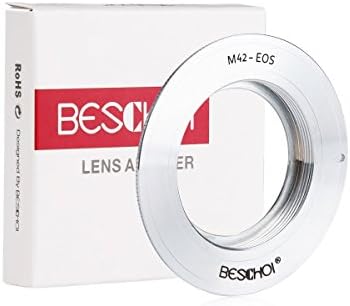 Beschoi Lens Mount Adapter Ring for M42 42mm Screw Mount Lens to Canon EOS EF Mount SLR Camera Body