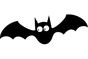 TLK DESIGNS Spooky Halloween Bat Cute Vinyl Decal Sticker for Car/Window/Wall (White Matt)