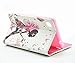 Uming® L Rhinestone Pretty Girl Series Colorful Pattern Print PU case [* for Nokia Lumia 640 N640 *] Flip Holster with Bling Shiny Glitter Diamond Stand Holder Card Slot Wallet Hasp Magnet Button Buckle Shell Cover Bag- Butterfly Elf