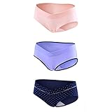 KUCI® Schwangerschaft Unterwäsche Frauen prägnante Baumwolle niedrige Taille U-förmige Schwangerschaft Schlüpfer 3Pack