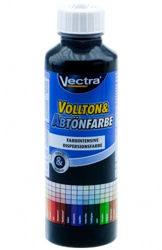 Vectra 8756 Vollton- & Abtönfarbe Dispersionsfarbe Schwarz Matt 500ml (F3/15)