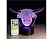 Produktbild GYPO Desktop-Licht LED-Licht Bull Head Illusion 7 Farbwechsel Smart Touch USB Tischlampe Schreibtischlampen Dekorative Beleuchtung Dekorative Lampe