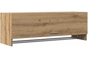 vidaXL Armadio Artisan Oak - Armadietto portaoggetti in legno ingegnerizzato per camera da letto, 100 x 32,5 x 35 cm, armadio moderno marrone
