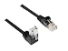 Produktbild Good Connections Patchkabel, Cat. 5e, U/UTP, 1 x 90° RJ45 Stecker (Rastnase oben)/1x gerade, schwarz, 0,5m, Good