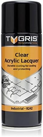 Tygris 400ml Clear Acrylic Lacquer Sealing &amp; Protecting Lubricant Spray (R242)