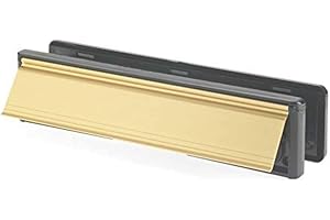 YALE SECURITY Yale YLP44-06/34-CP Plaque à lettre/boîte aux lettres, 300 mm, convient aux portes de 38 à 78 mm, finition dorée