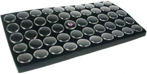 Black Gem Jar Jewelry Tray Insert Gemstone Display Clock Parts Unit