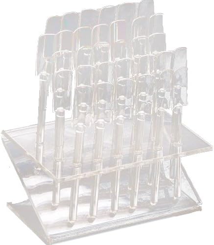 Clear 32 Tips Plastic Acrylic Nail Art Polish Display Stand Practice Tool