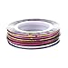 Nail Art - SODIAL(R) Mixed 12 Color Nail Art Tips Nail Tape Trim Line Striping Rolls Sticker NEW