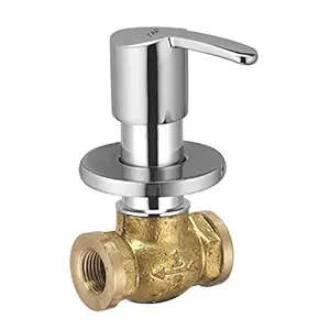 Zap Prime Stop Cock Brass Chrome Plated | Concealed Valve 3/4 Inch Bathroom Tap Quarter Turn Tap