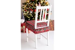 GENERIC Set 6 Cuscini Sedia Coprisedia Imbottiti Vesto Molla Loneta con Elastico (TARTAN SCOZZESE)