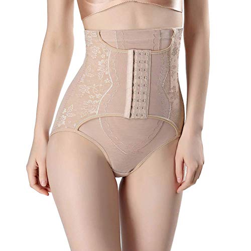 HanFashion Faja Reductora Postparto Braguitas Adelgazantes Abdomen Ropa Interior Lencería Moldeadora Shapewear Body Shaper Panty Mujer Cintura Alta sin Costuras Braguitas Moldeadoras (XS, Albaricoque)