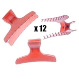 Head Jog Large Butterfly Clamps Pk 12 - Pink