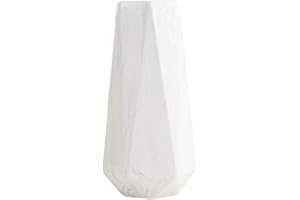 HCHLQLZ 30cm Mármol Blanco Decorativos Modernos Ceramica Jarrones de Flores para Mesa de Comedor Sala de Estar Idea Regalo para Cumpleaños Boda Navidad