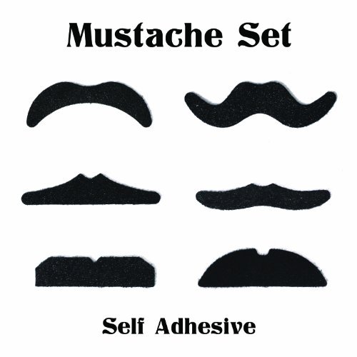 Pack Of 6 Novelty Fake Moustache/ Mustache - For Fancy Dress by Party
