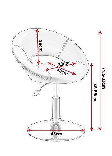 Esszimmerstuhl Clubsessel Schwarz Kunstleder höhenverstellbar Lounge Sessel drehbar – TYP 439S - 6